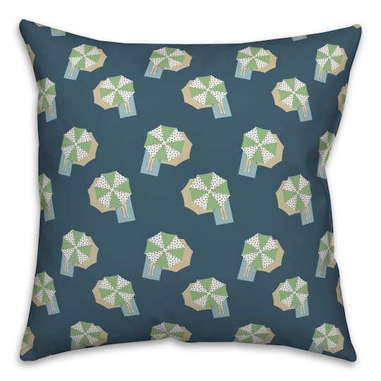Umbrella Pattern Throw Pillow
